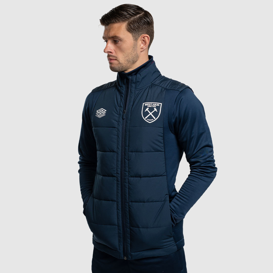 Dark Navy / Red Umbro Football West Ham Utd 22/23 Gilet Jackets | CA-41883