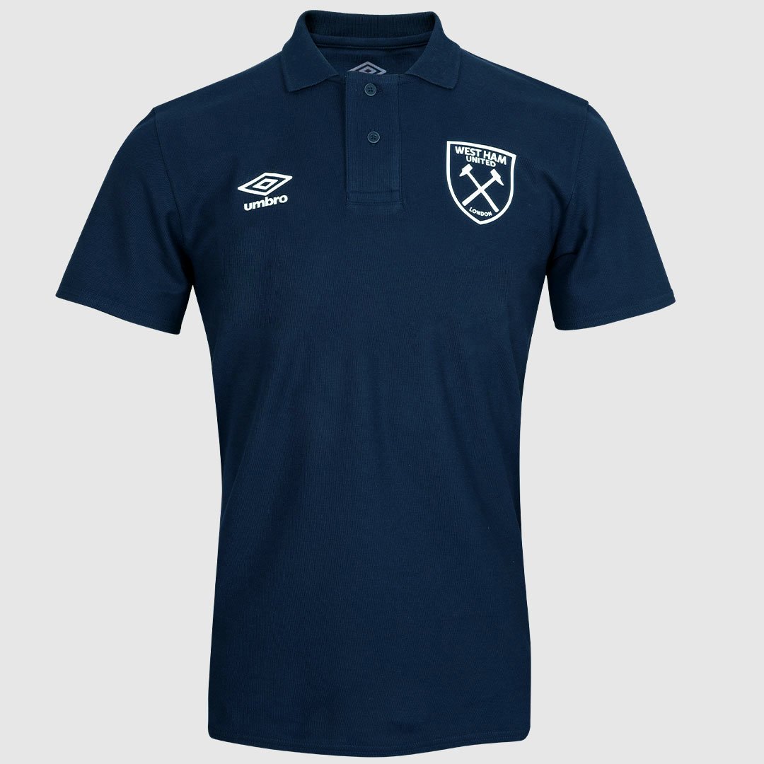 Dark Navy Umbro Football West Ham Utd 22/23 CVC Polo Junior Polos | CA-15720