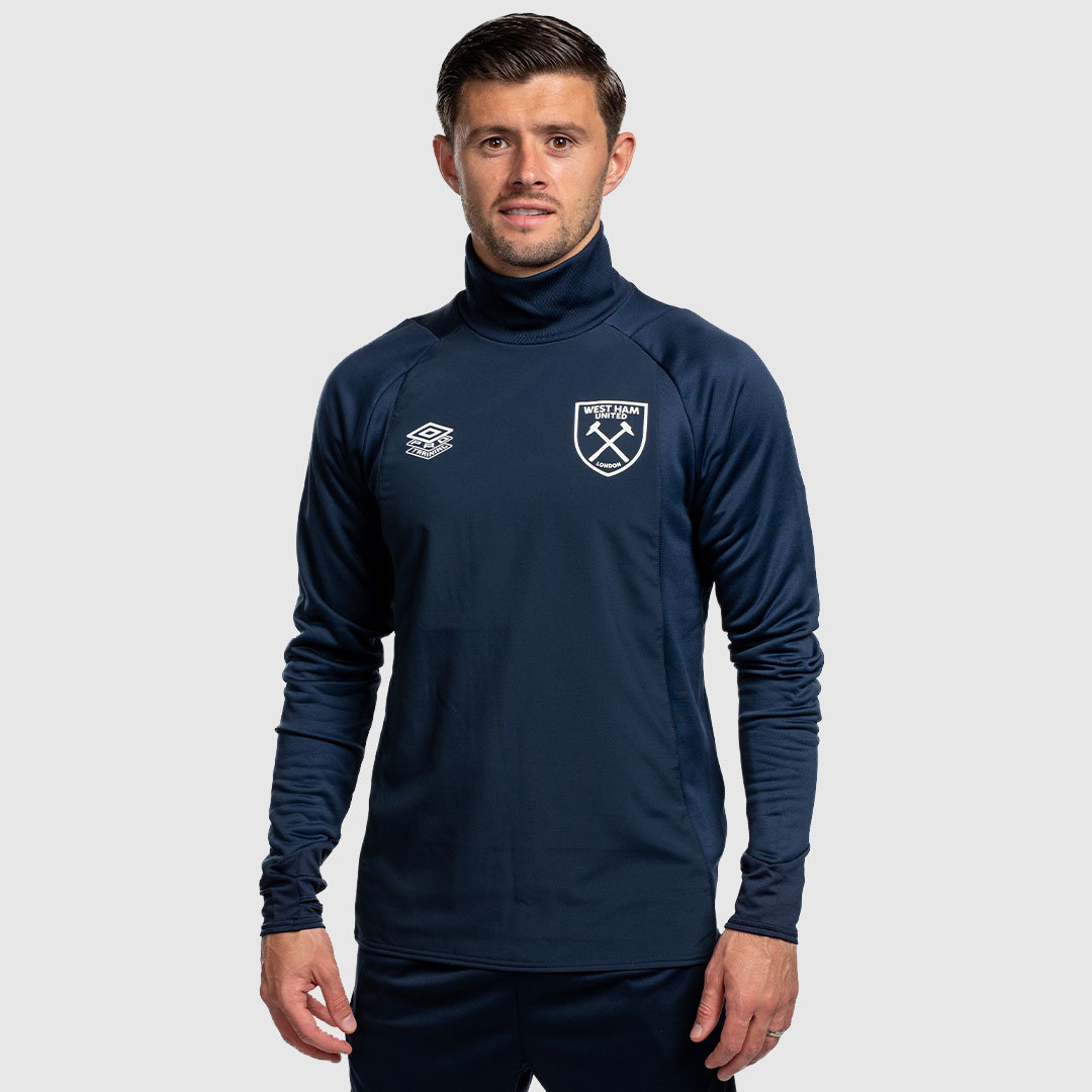 Dark Navy Umbro Football West Ham Utd 22/23 Drill Top Long Sleeve Tops | CA-69154