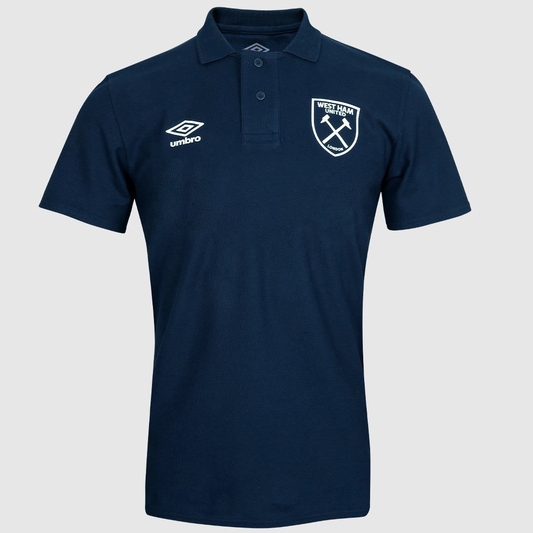 Dark Navy Umbro Football West Ham Utd 22/23 CVC Polo Polos | CA-97343