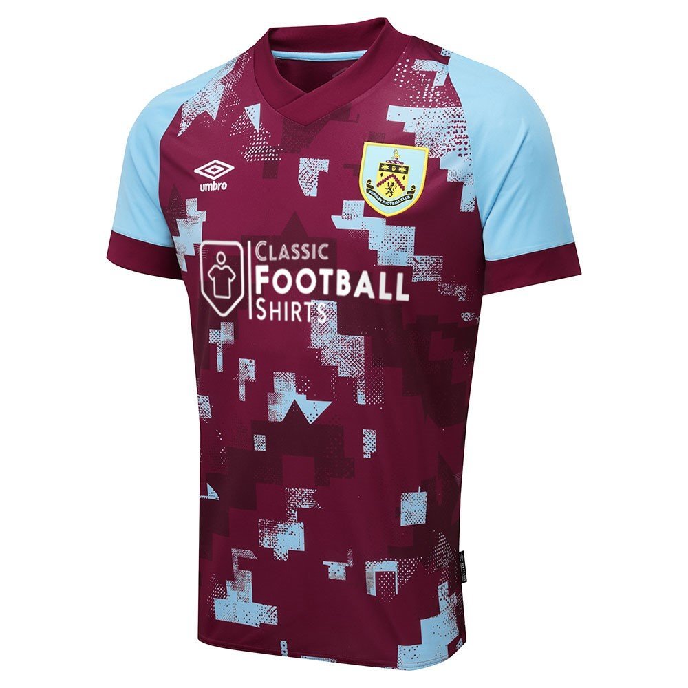 Dark Red / Blue Umbro Teamwear - Umbro Burnley FC Football 22/23 Home Jersey Junior Jersey | CA-58038