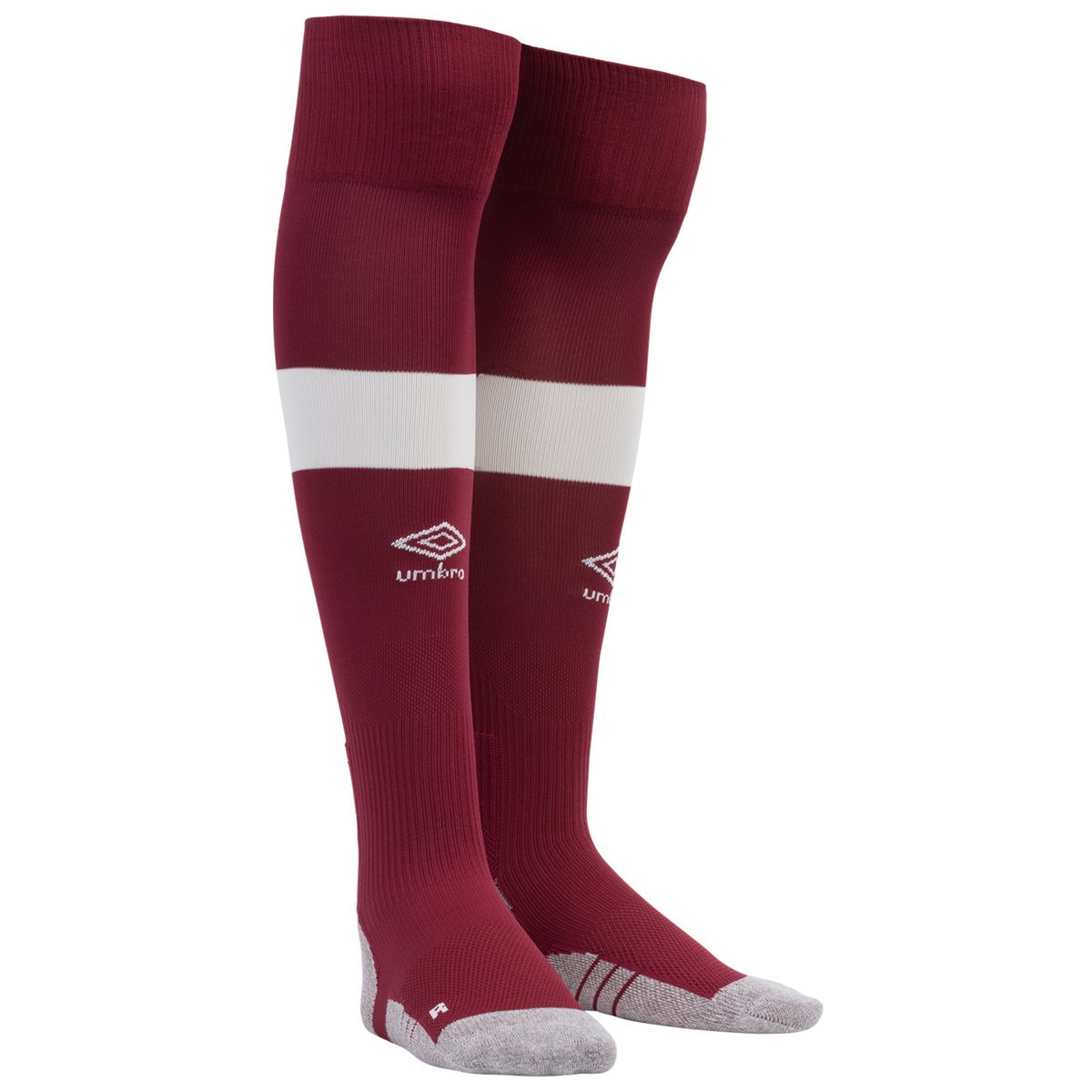 Dark Red / White Umbro Teamwear - Umbro Dynamo Dresden Football 22/23 Third Sock Football Socks | CA-10088