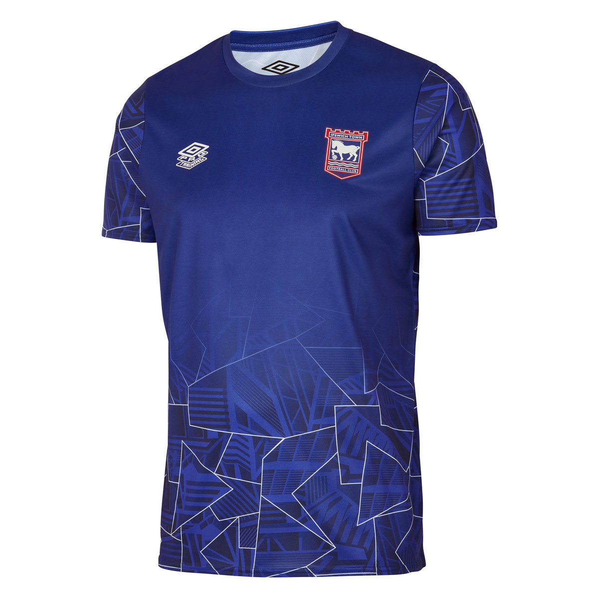 Deep Blue / White Umbro Football Ipswich Town 22/23 Warm Up Jersey Junior Long Sleeve Tops | CA-81272