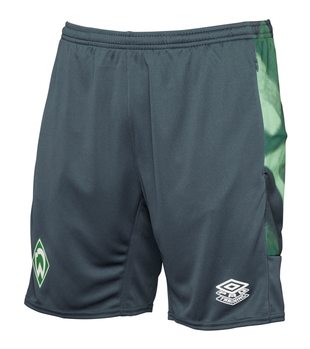 Deep Geen / Green Umbro Teamwear - Umbro Werder Bremen Football 22/23 Training Short Football Shorts | CA-48666