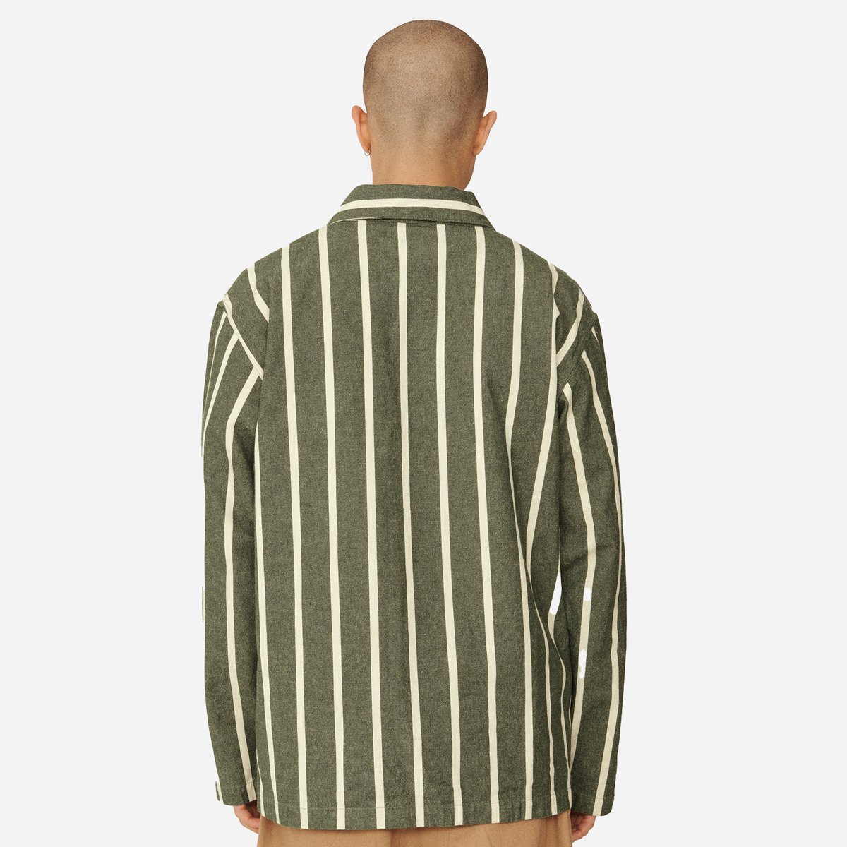 Green / Cream Men's Umbro YMC Striped Refs Jacket Jackets | CA-86908