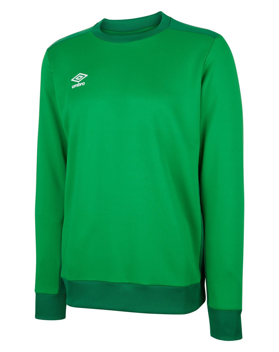 Green / Green Kids\' Umbro Training Poly Fleece Junior Sweatshirts | CA-58386