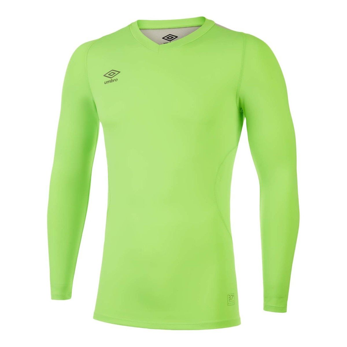 Green Men\'s Umbro Elite V Neck Baselayer LS Baselayers | CA-05971