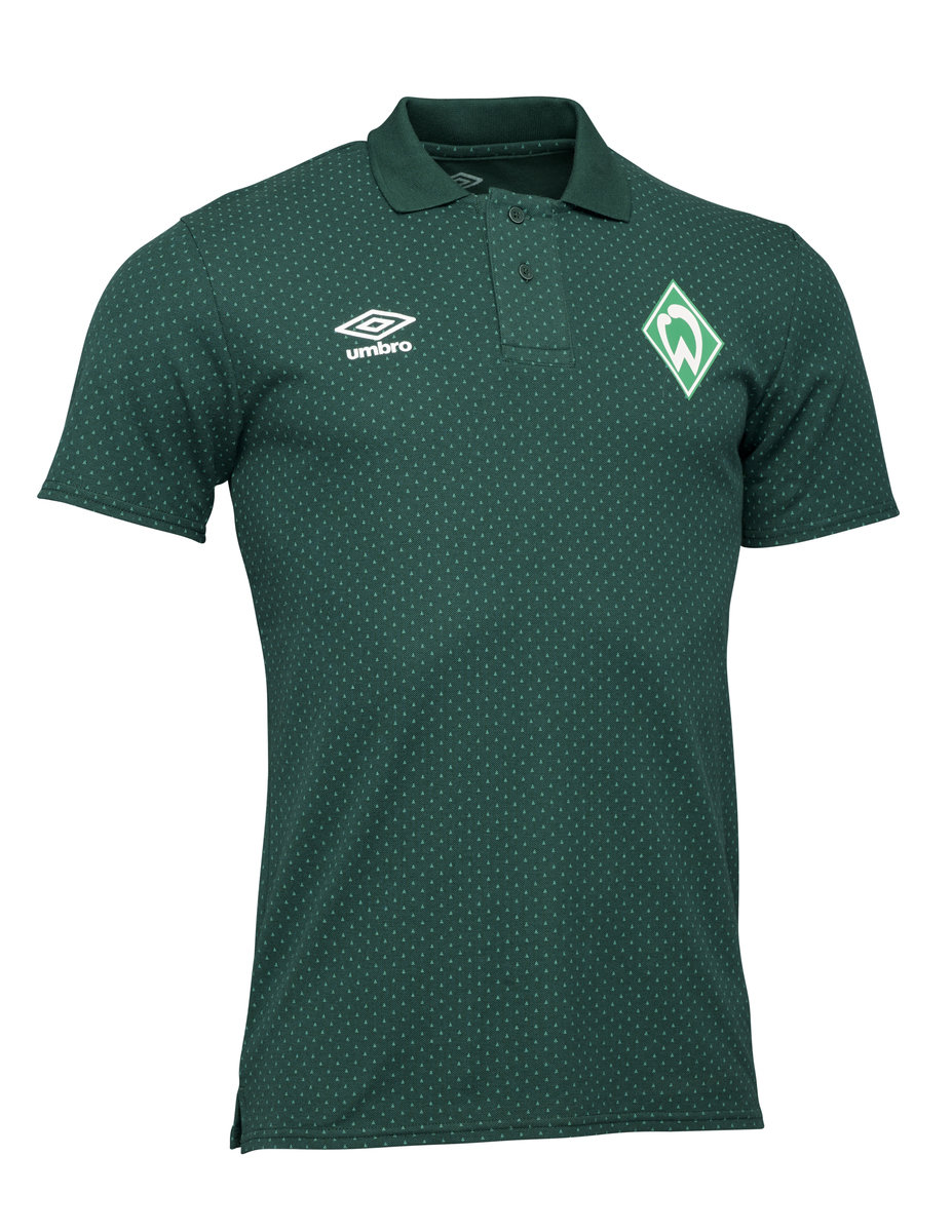 Green Umbro Teamwear - Umbro Werder Bremen Football 22/23 CVC Polo Football Polos | CA-32475