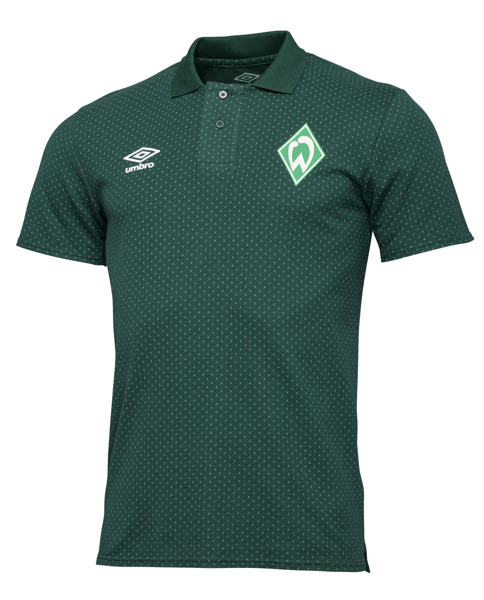 Green Umbro Teamwear - Umbro Werder Bremen Football 22/23 CVC Polo Football Polos | CA-32475