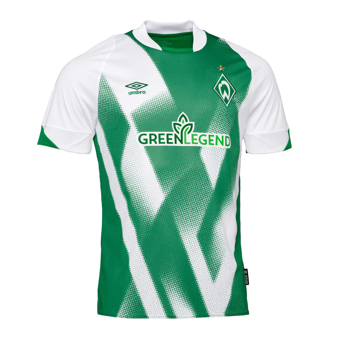 Green / White Umbro Teamwear - Umbro Werder Bremen Football 22/23 Home Jersey Football Jersey | CA-05496