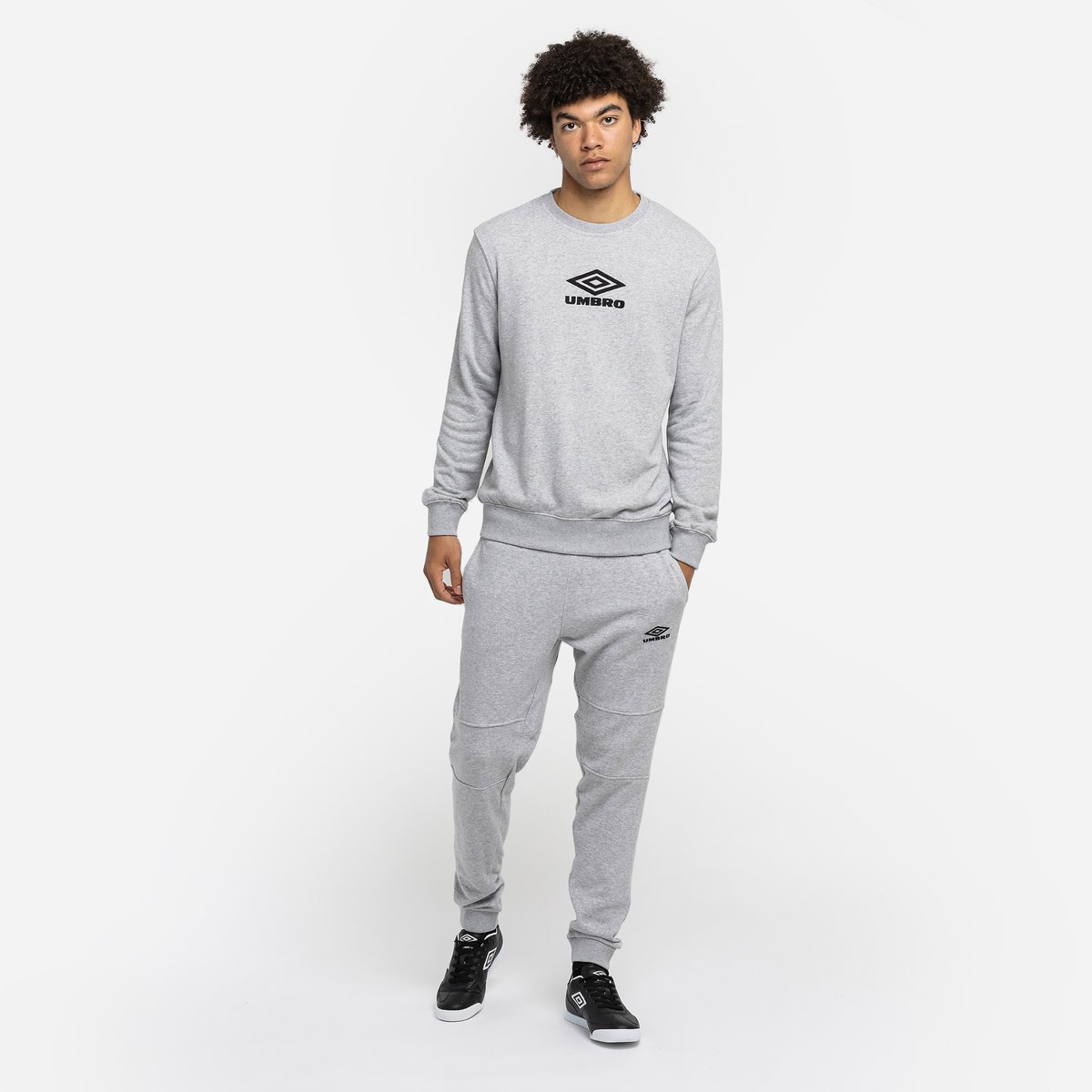 Grey / Black Men's Umbro Diamond Sweat Sweaters | CA-14331