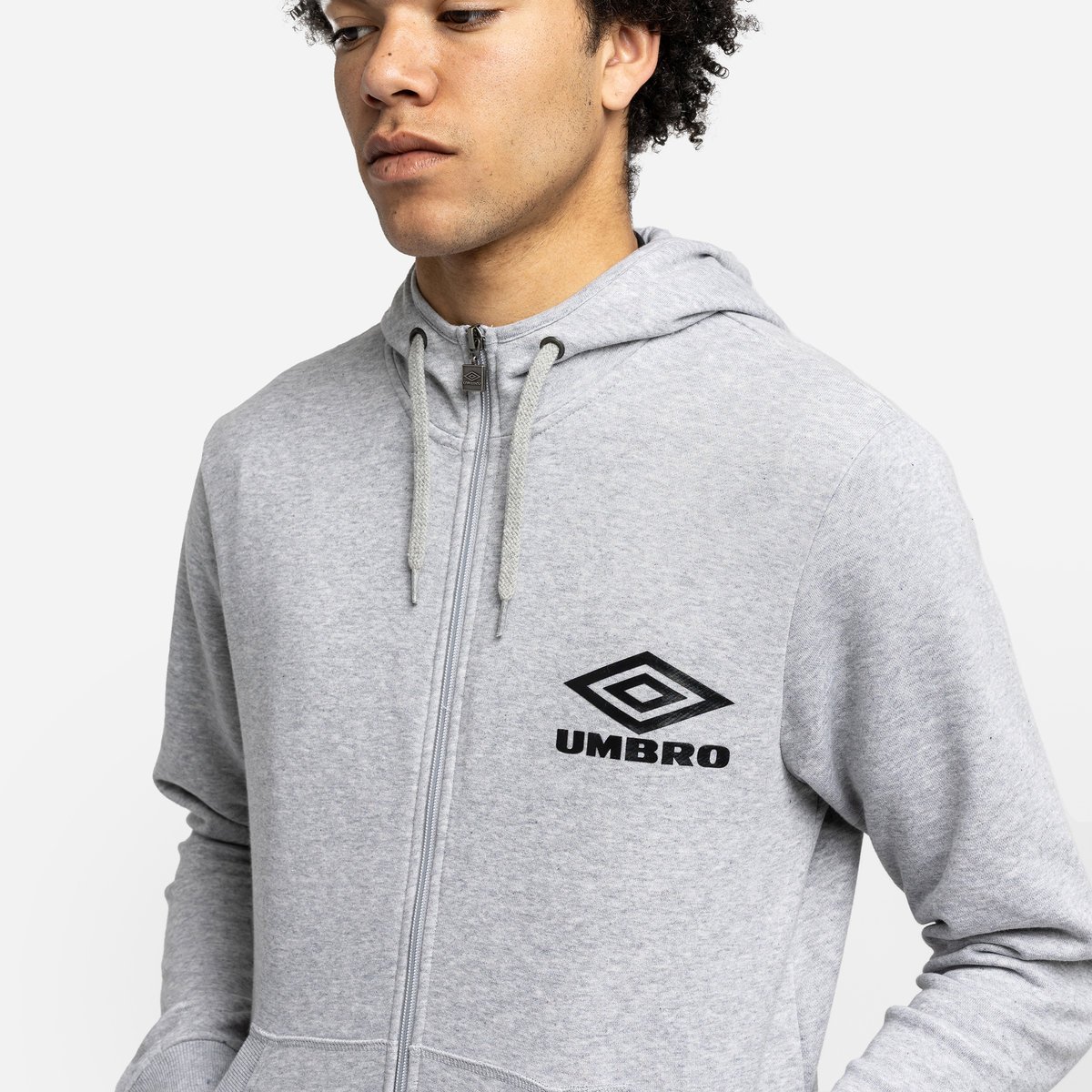 Grey / Black Men's Umbro Diamond ZT Hood Hoodies | CA-30692