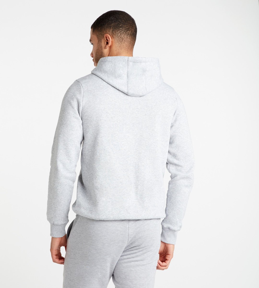 Grey / Black Men's Umbro Large Logo Hoodie Hoodies | CA-35224