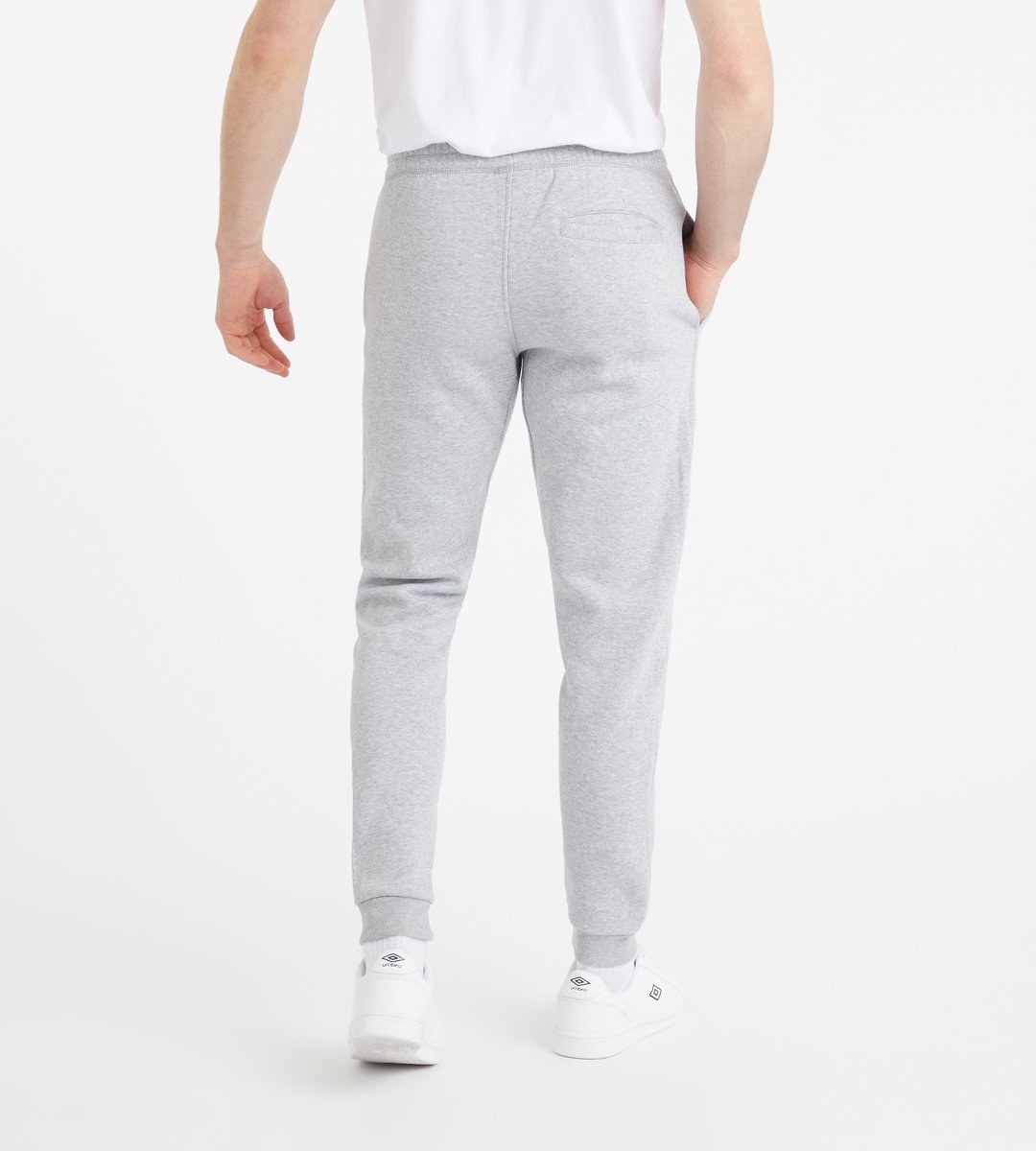 Grey / Black Men's Umbro Style Skinny Jogpant Trousers | CA-92196