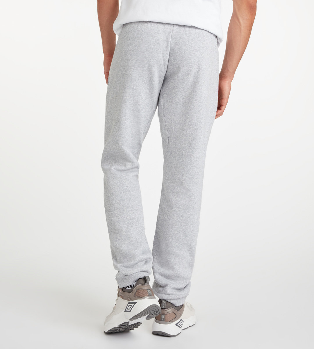 Grey / White Men's Umbro Club Leisure Jogpant Trousers | CA-31365