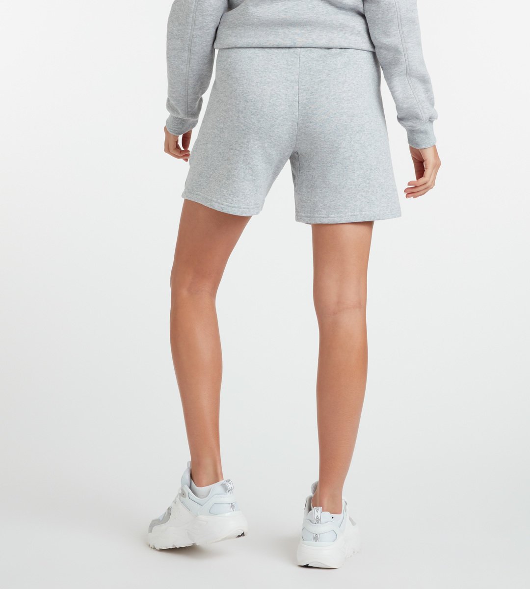 Grey / White Women's Umbro Club Leisure Jog Short Shorts | CA-58251