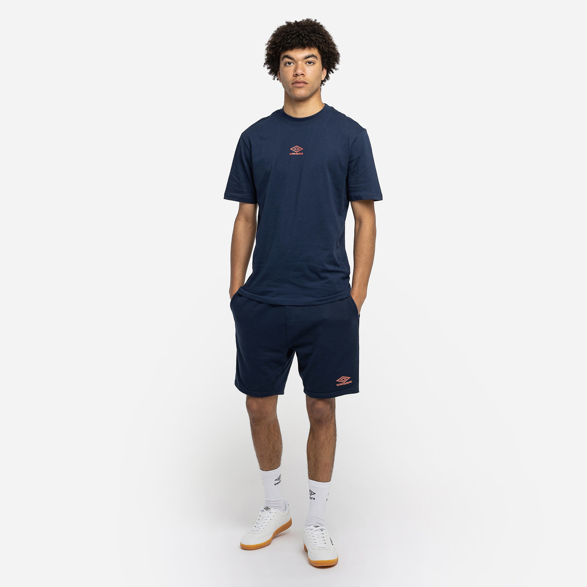 Indigo Men's Umbro Diamond Small Logo Tee T Shirts | CA-38154