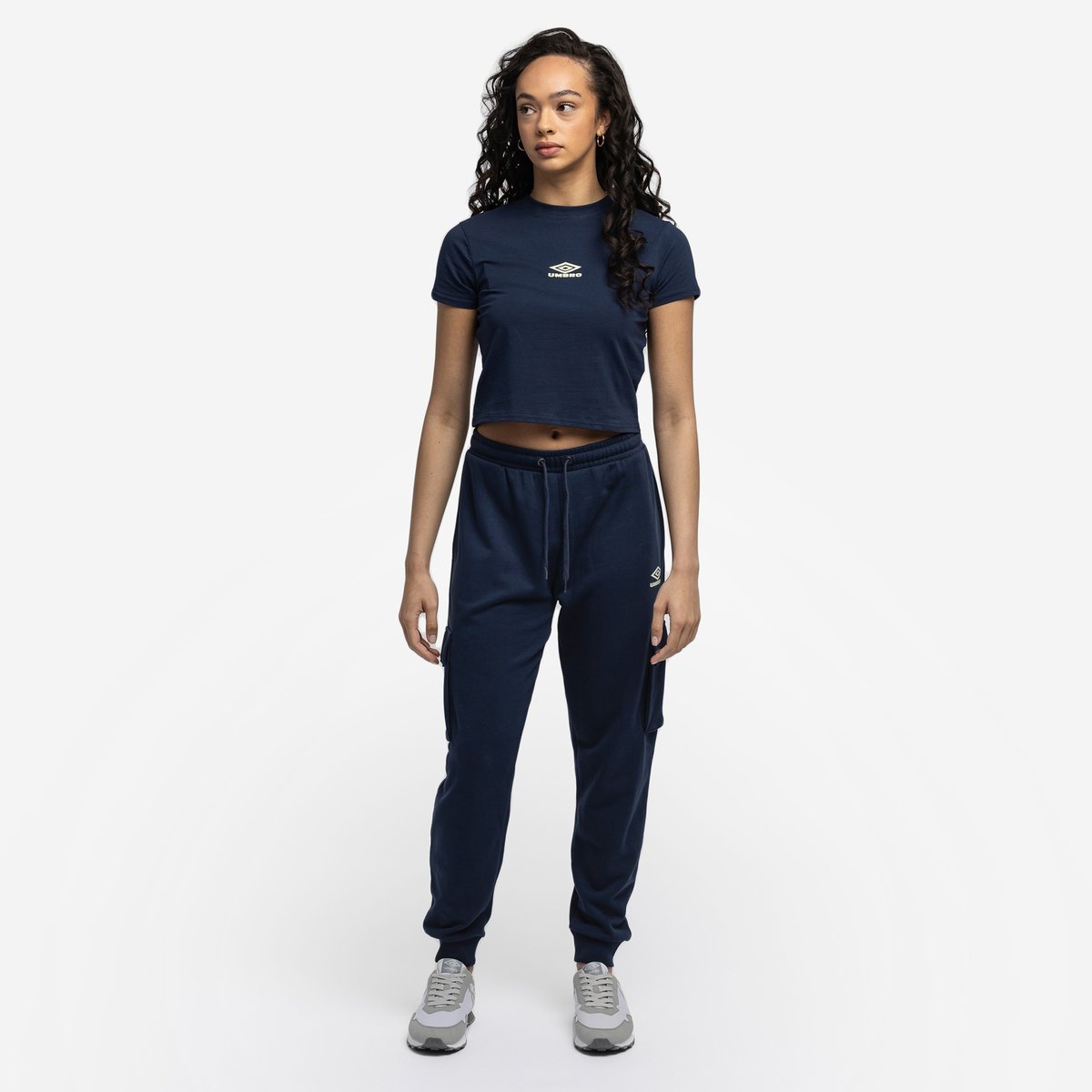 Indigo Women's Umbro Diamond Fitted Crop Tee Crop Tops | CA-71540