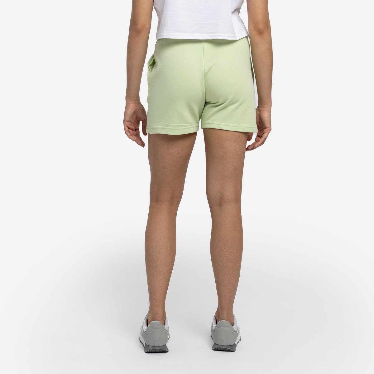 Light Green / White Women's Umbro Diamond Jog Short Shorts | CA-81295