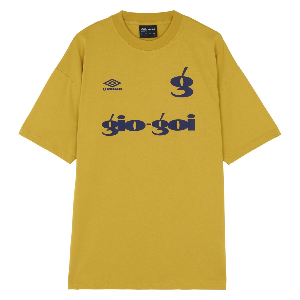 Mustard / Blue Men\'s Umbro Gio Goi Logo Tee Tops | CA-08044