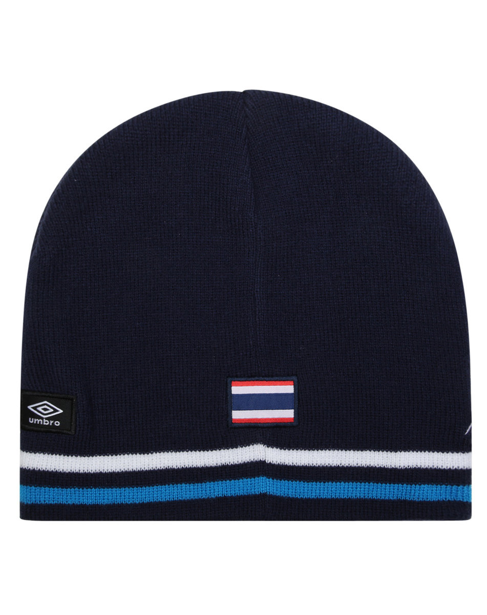 Navy / Blue Umbro Football Williams Albon Striped Beanie Hats | CA-65185