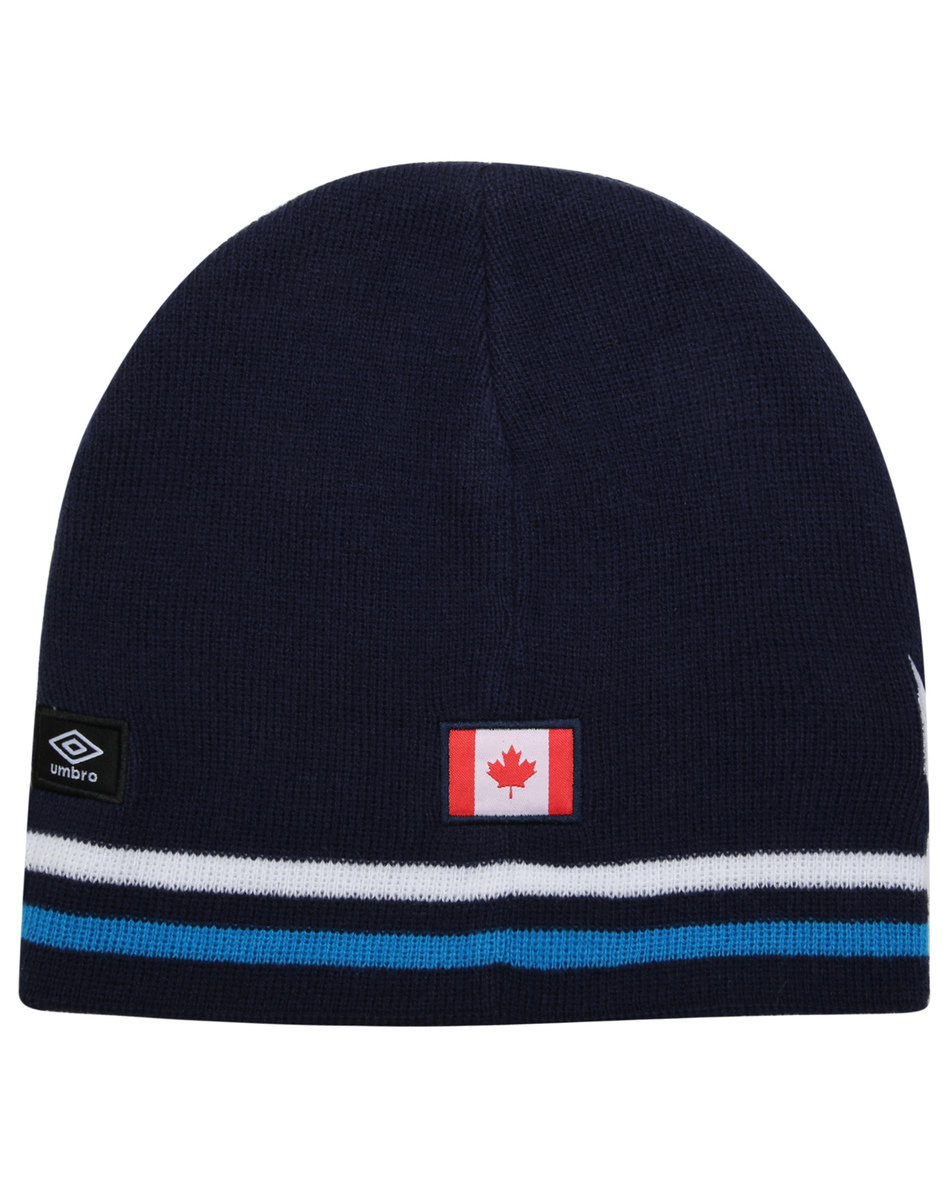 Navy / Blue Umbro Football Williams Latifi Striped Beanie Hats | CA-32534