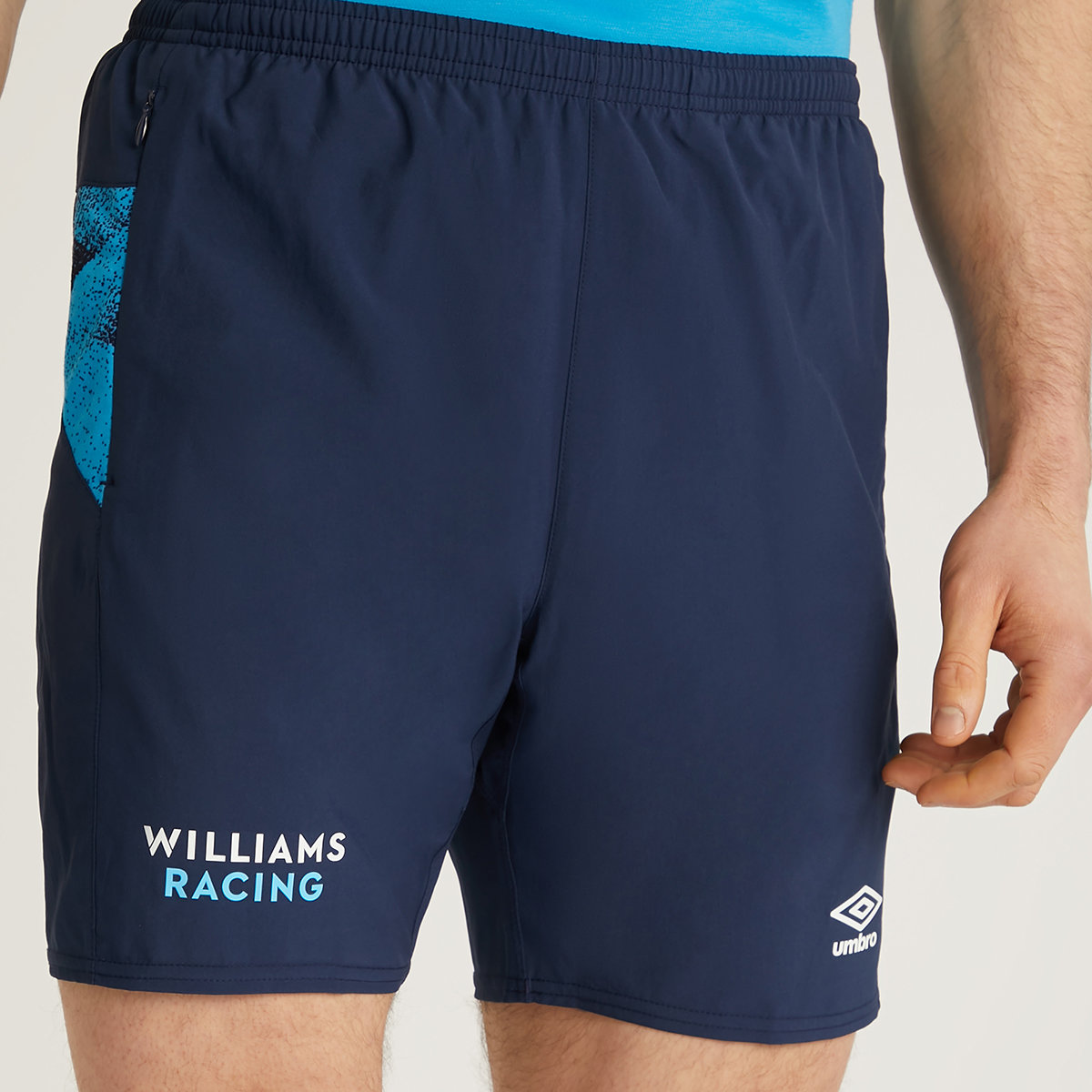 Navy / Blue Umbro Teamwear - Umbro Williams Racing Football '22 Woven Short Shorts | CA-25069