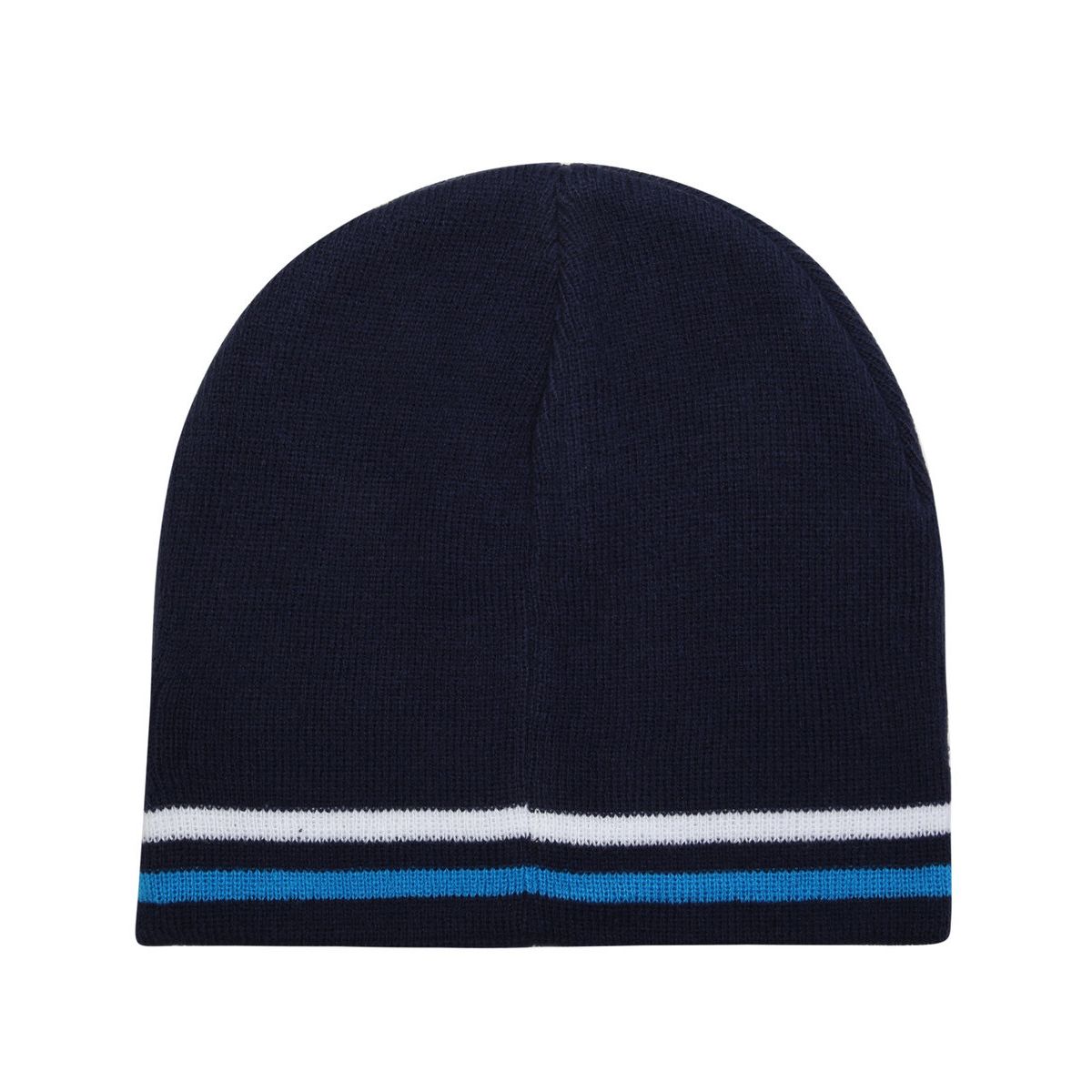 Navy / Blue Umbro Football Williams Striped Beanie Hats | CA-56118