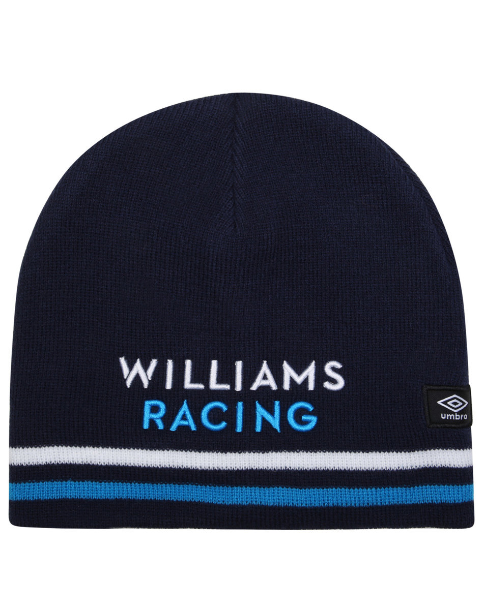 Navy / Blue Umbro Football Williams Striped Beanie Hats | CA-56118