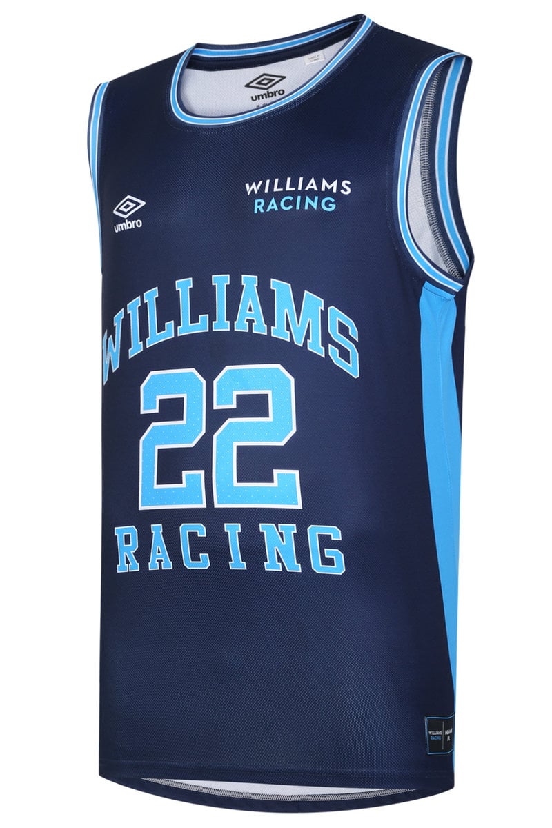 Navy / Blue / White Umbro Teamwear - Umbro Williams Racing Football Basketball Jersey Jersey | CA-26365