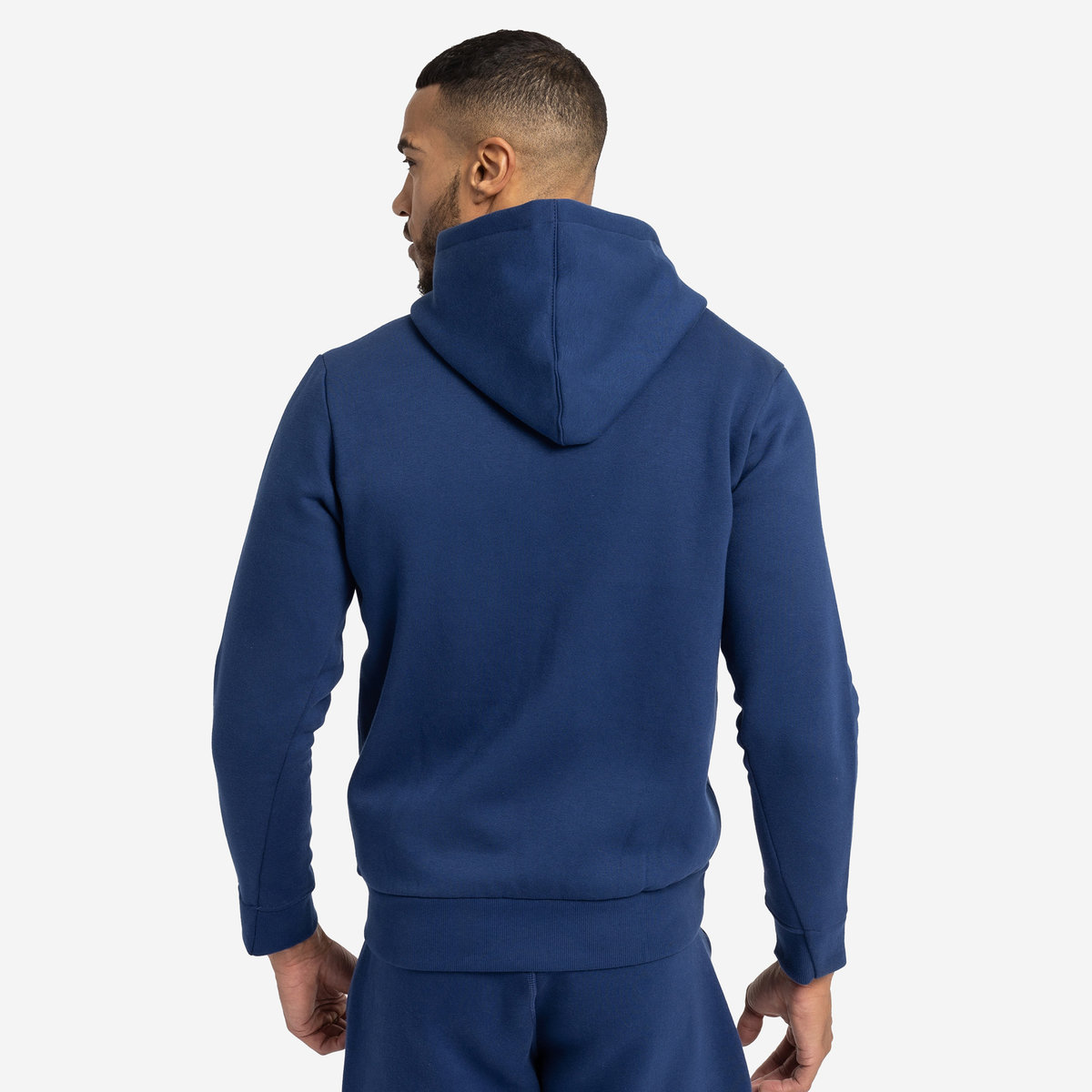 Navy Men's Umbro Pro Fleece Elite Hooded Jacket Jackets | CA-94130