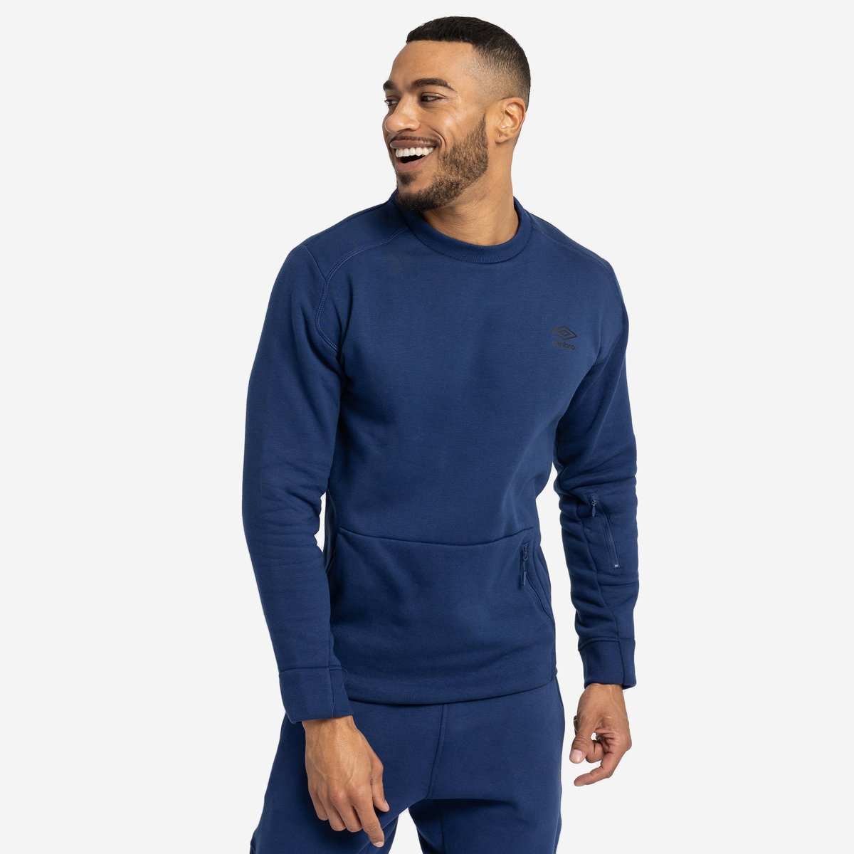 Navy Men\'s Umbro Pro Fleece Elite Sweat Sweaters | CA-29430