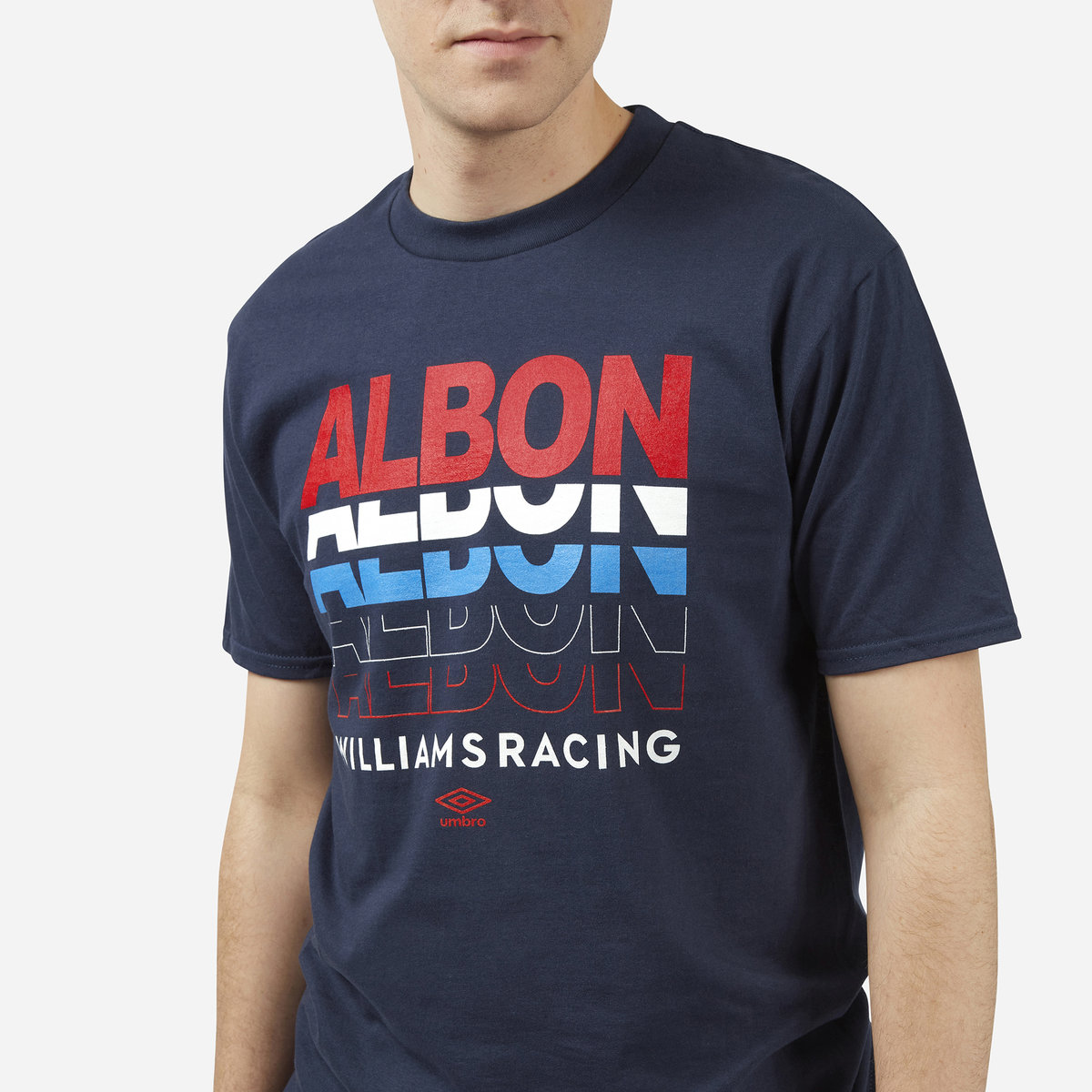 Navy Umbro Football Alex Albon - Know MY Name - Williams Racing Tee T Shirts | CA-64216