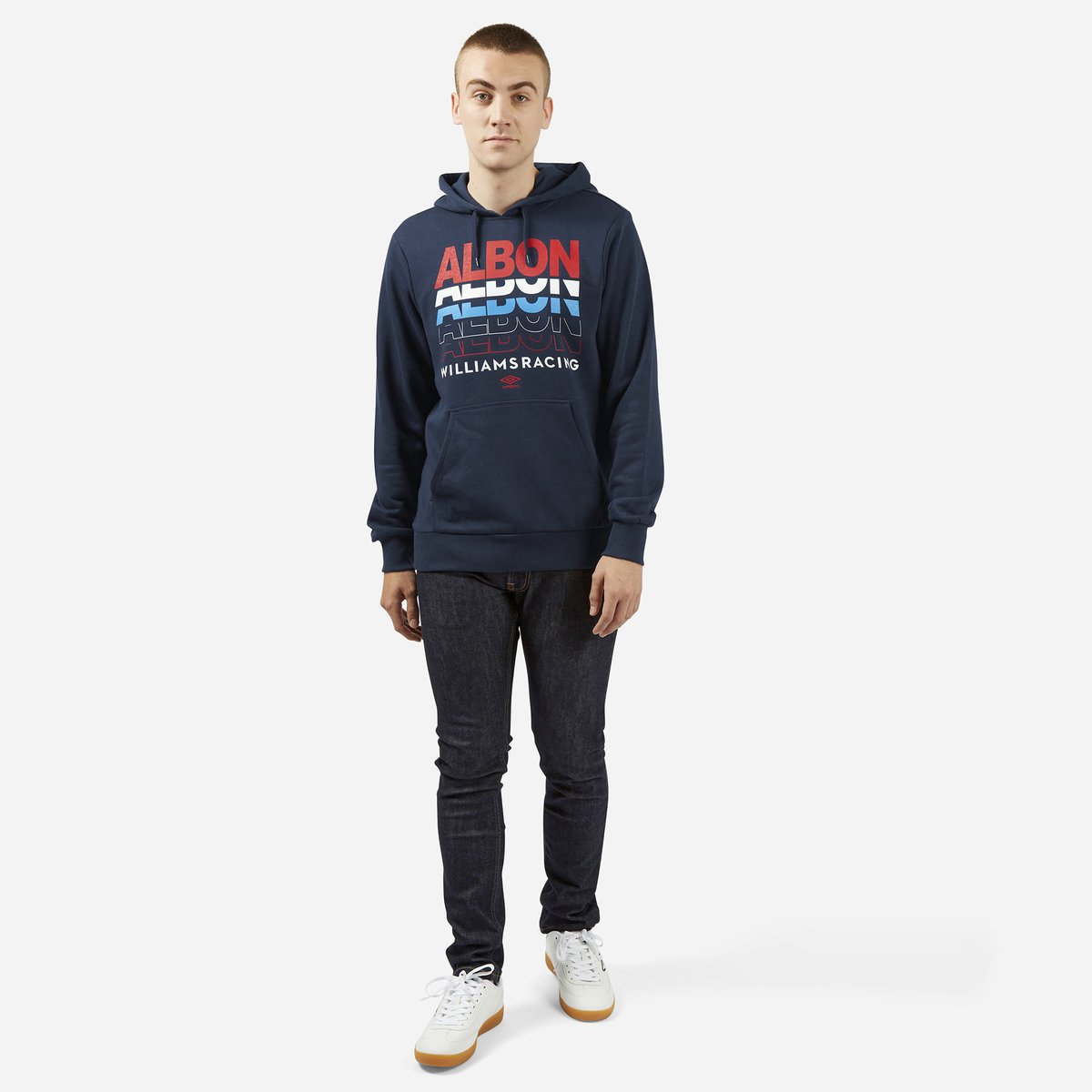 Navy Umbro Football Alex Albon - Know MY Name - Williams Racing Hoodie Hoodies | CA-95626