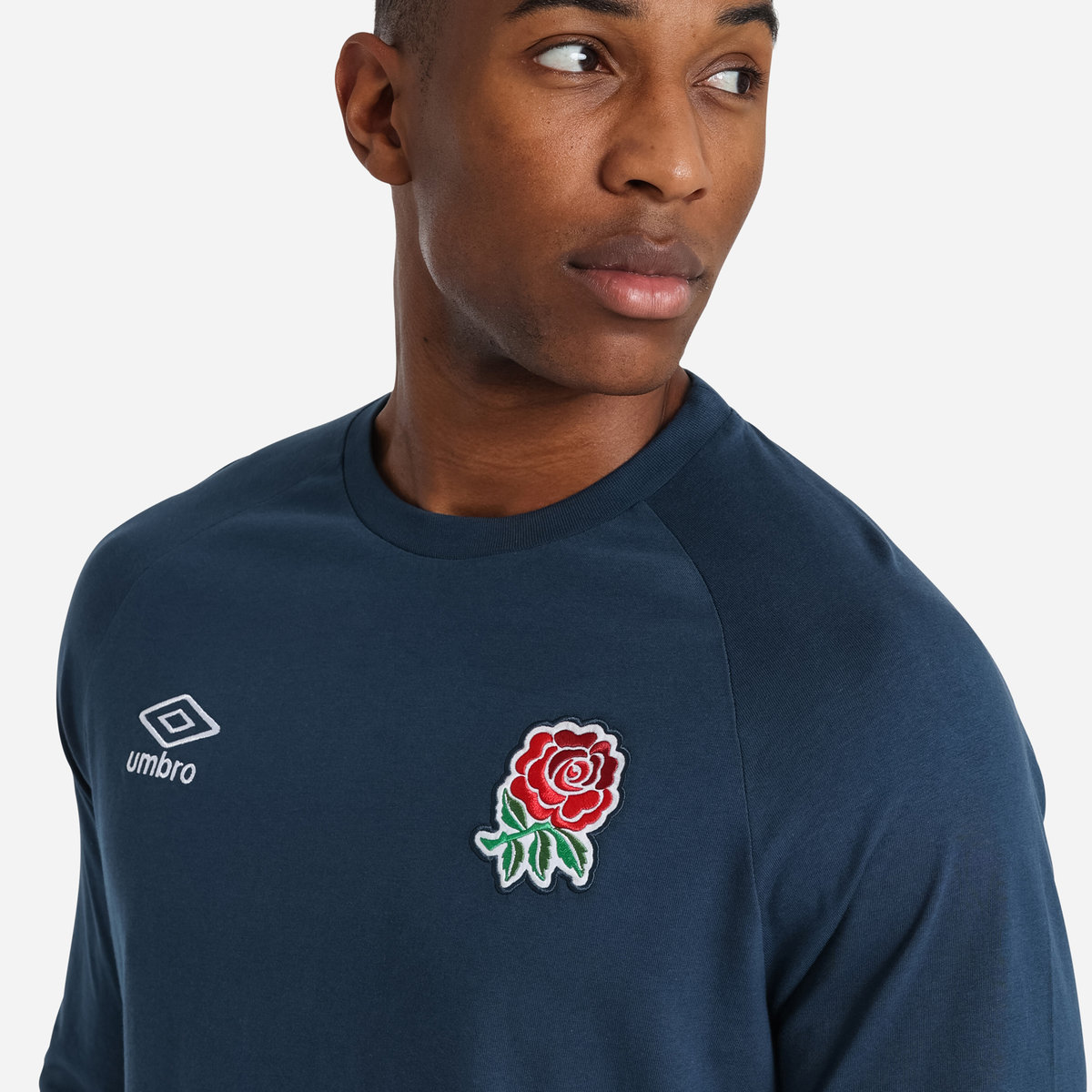 Navy Umbro Teamwear - Umbro England Rugby Football Classic Raglan Tee T Shirts | CA-22234