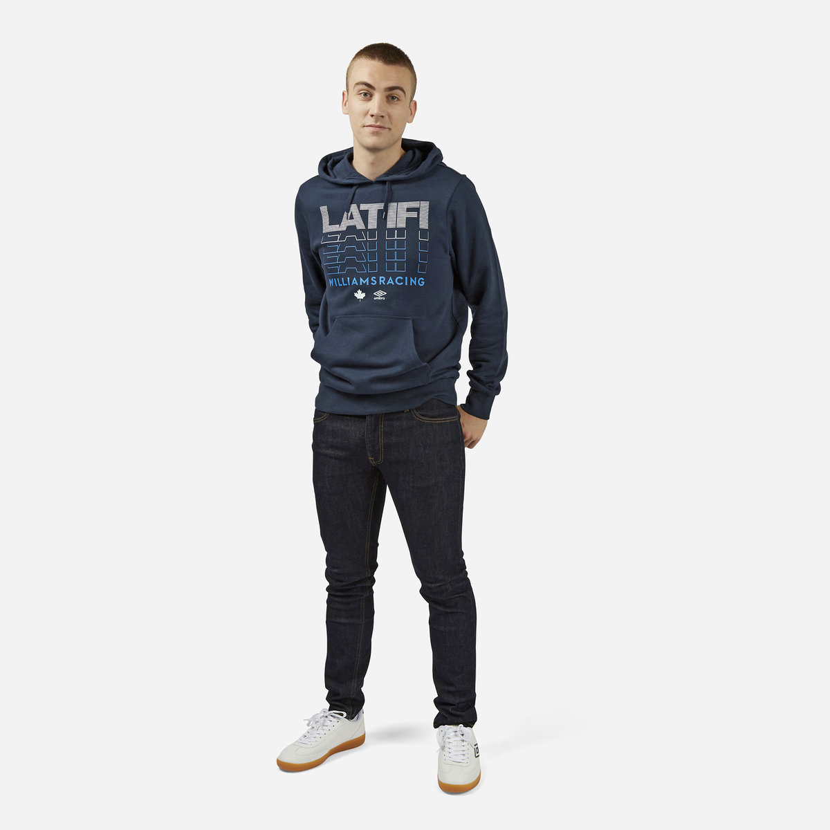 Navy Umbro Football Nicholas Latifi - Know MY Name - Williams Racing Hoodie Hoodies | CA-92695