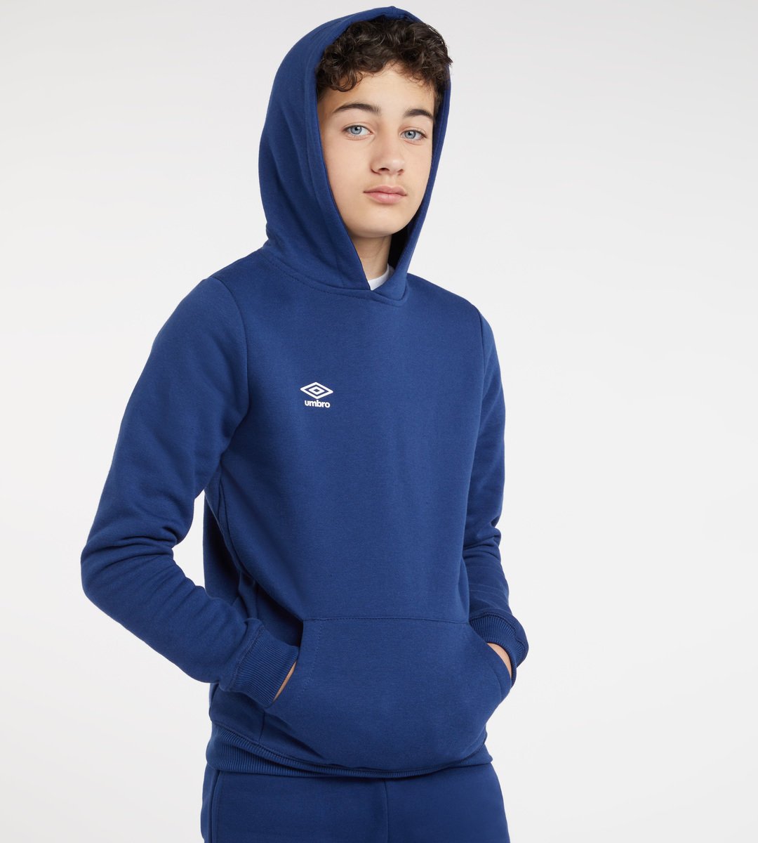 Navy / White Kids' Umbro Club Leisure Hoody Junior Hoodies | CA-09987