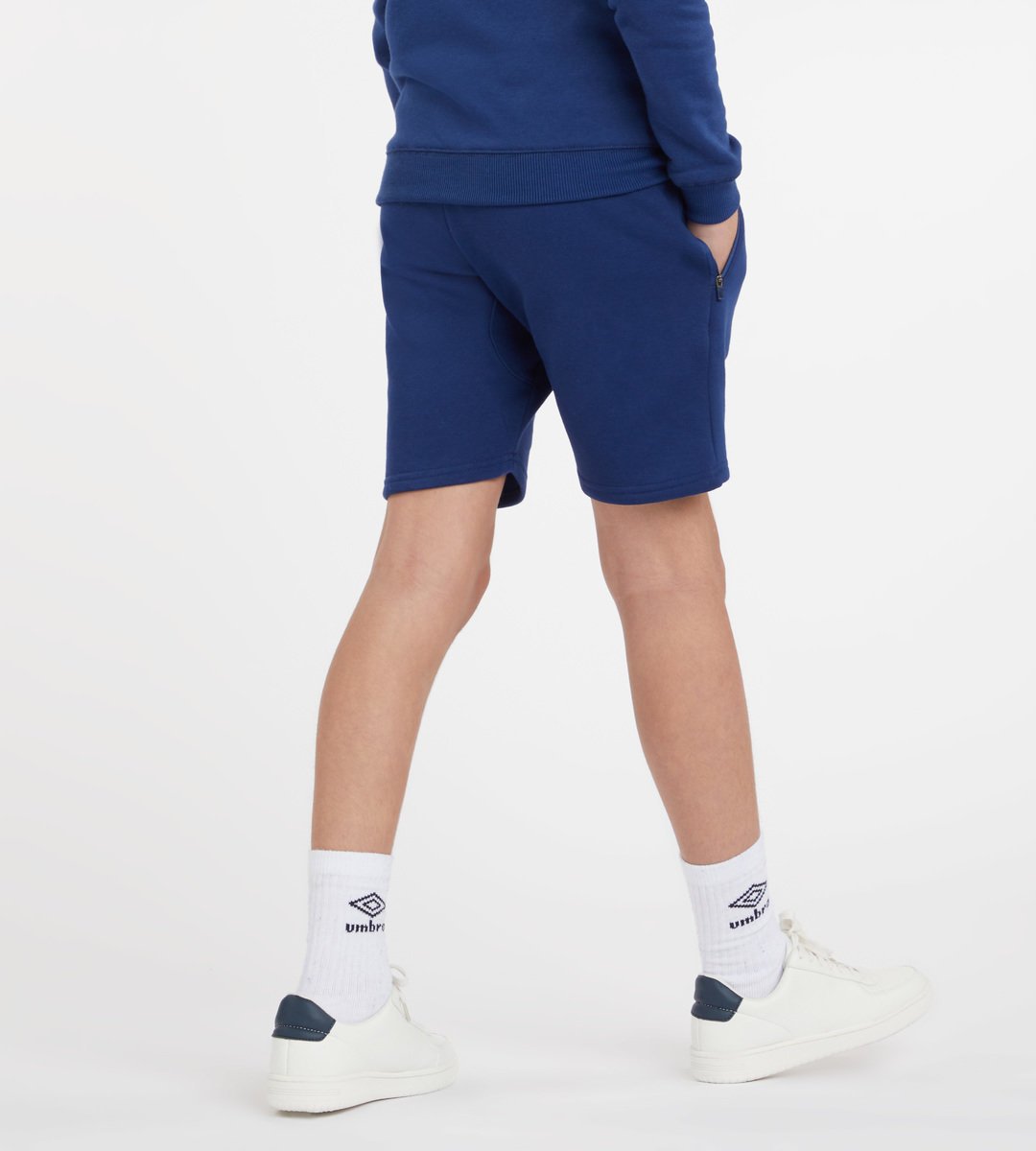 Navy / White Kids' Umbro Club Leisure Jog Short Junior Shorts | CA-57258