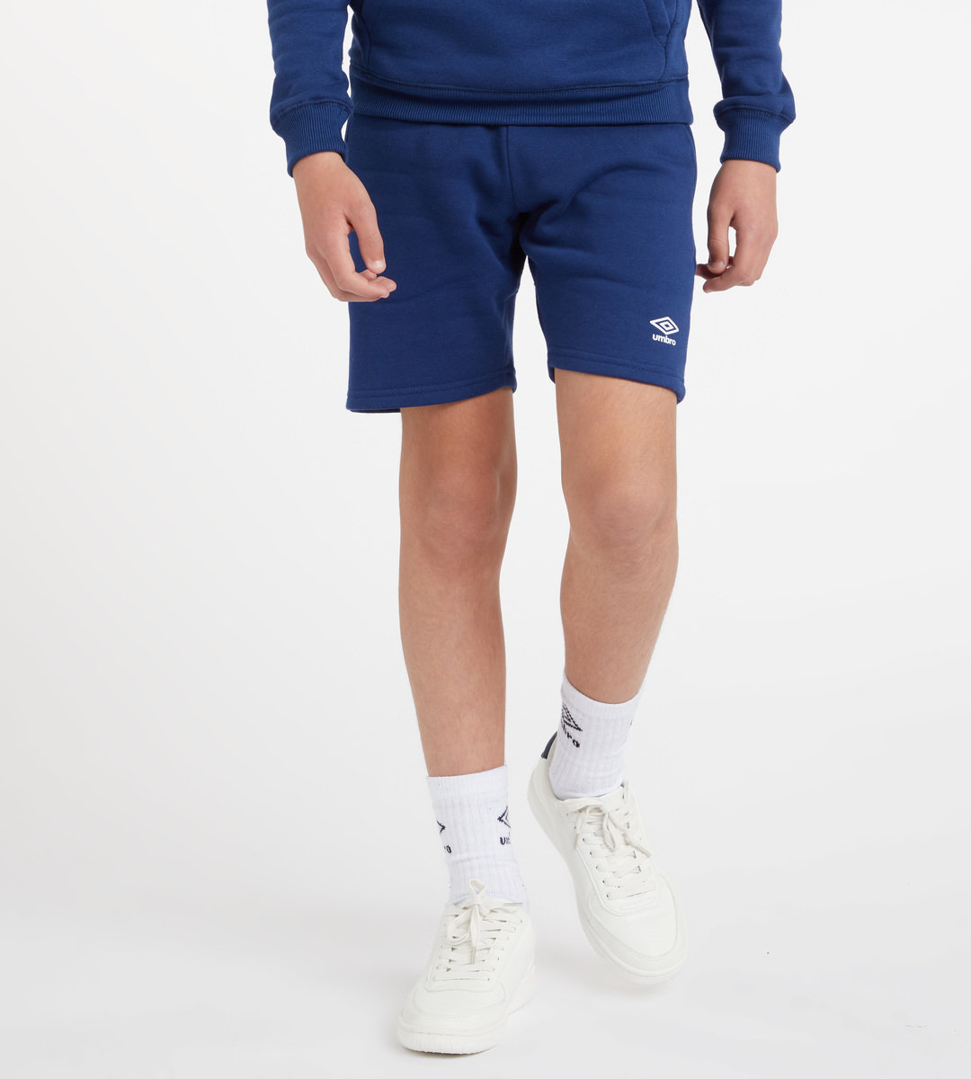 Navy / White Kids\' Umbro Club Leisure Jog Short Junior Shorts | CA-57258