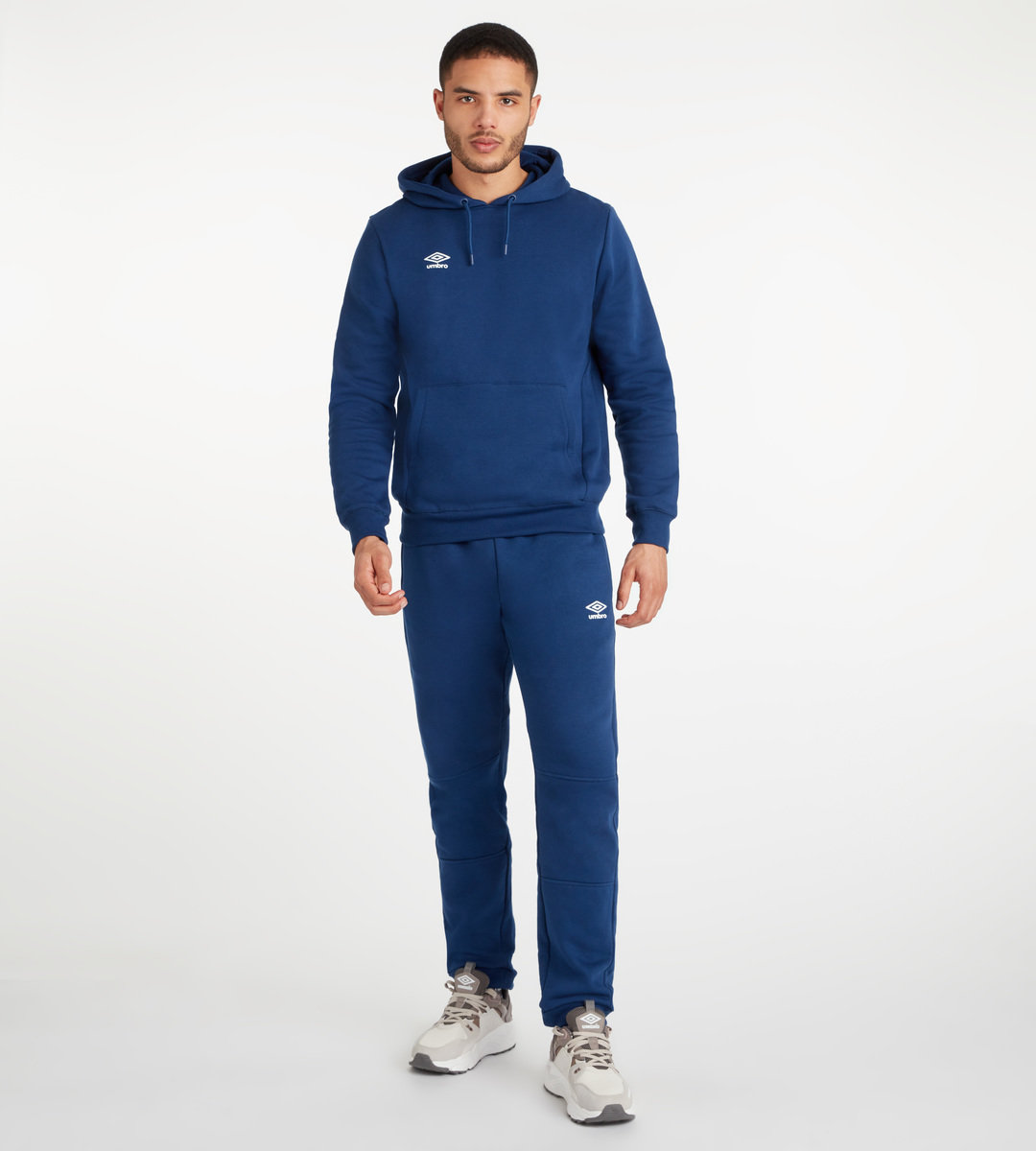 Navy / White Men's Umbro Club Leisure Hoody Hoodies | CA-32323