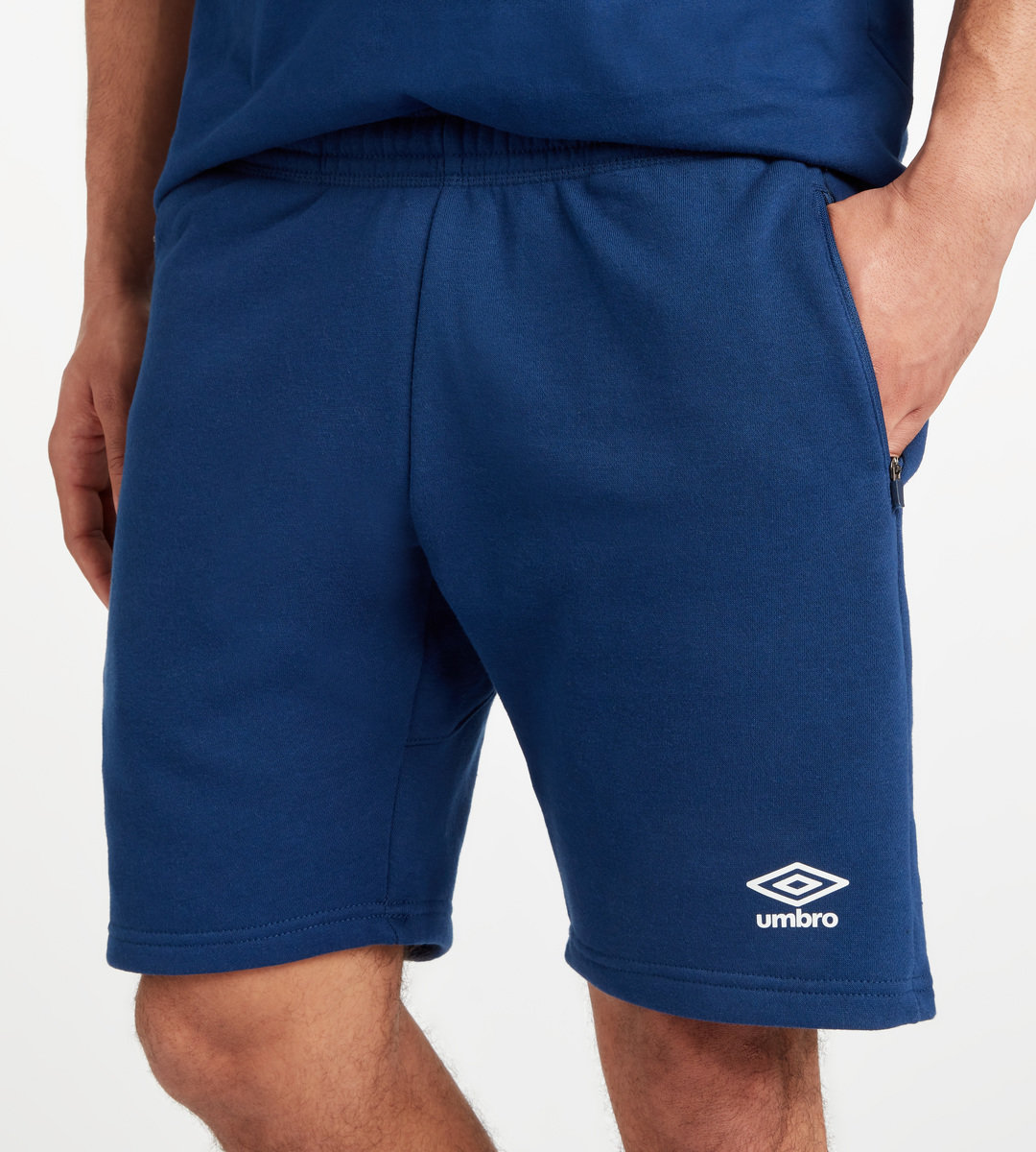 Navy / White Men's Umbro Club Leisure Jog Short Shorts | CA-64229