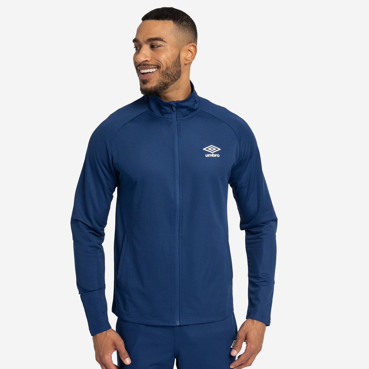 Navy / White Men's Umbro Total Training Knitted Suit Suits | CA-08825