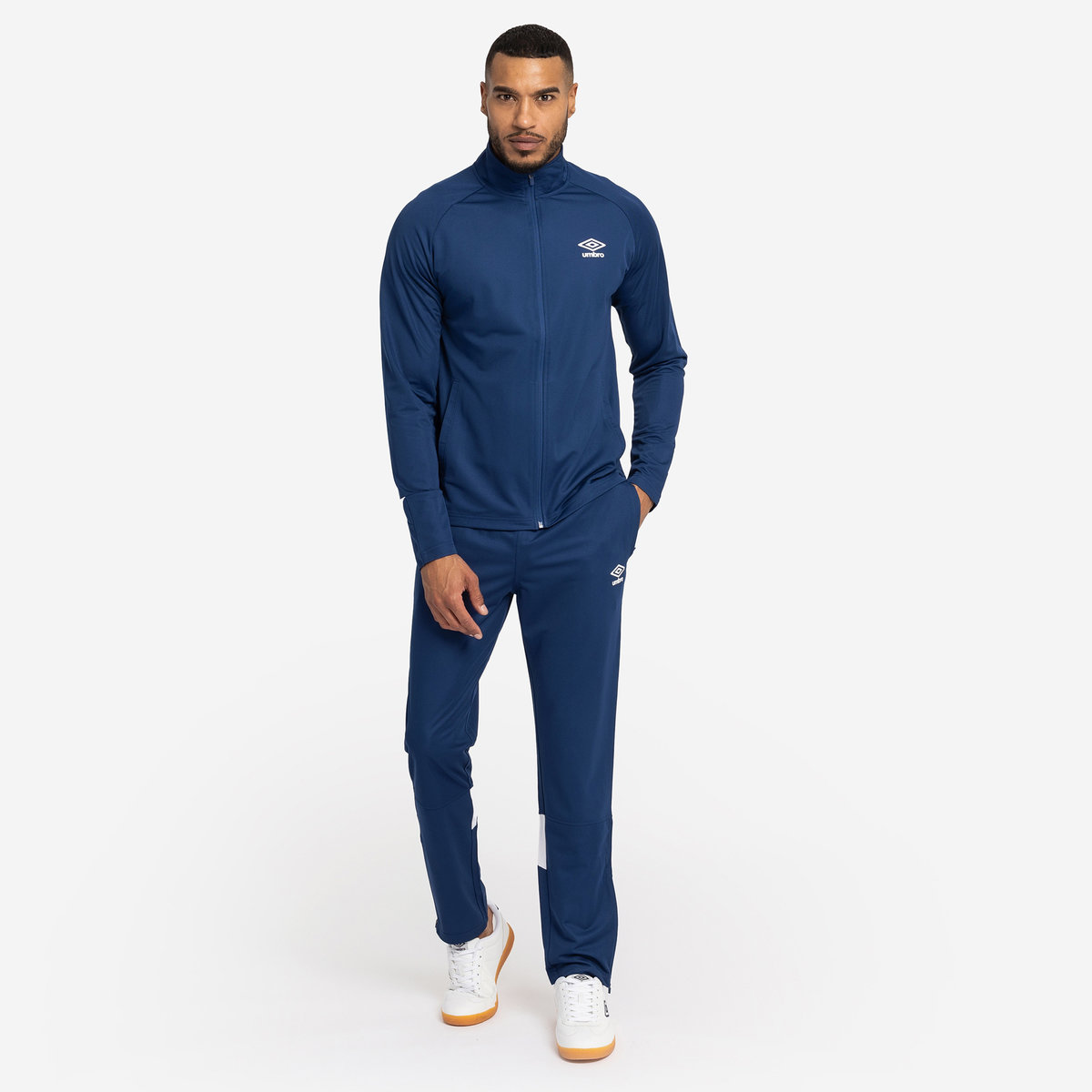 Navy / White Men\'s Umbro Total Training Knitted Suit Suits | CA-08825