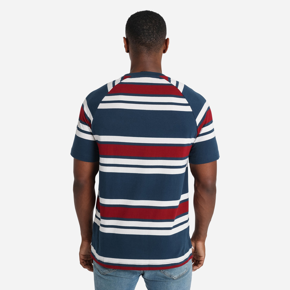 Navy / White / Red Umbro Teamwear - Umbro England Rugby Football Classic Stripe Tee T Shirts | CA-57017