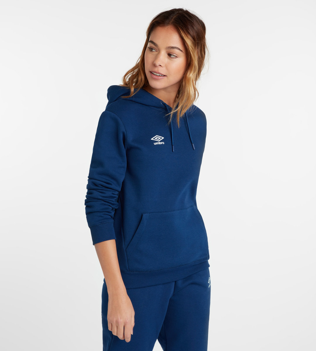 Navy / White Women\'s Umbro Club Leisure Hoody Hoodies | CA-45078