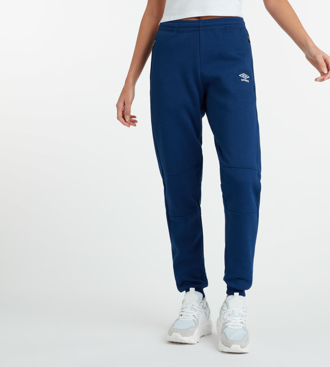 Navy / White Women's Umbro Club Leisure Jogpant Trousers | CA-62543