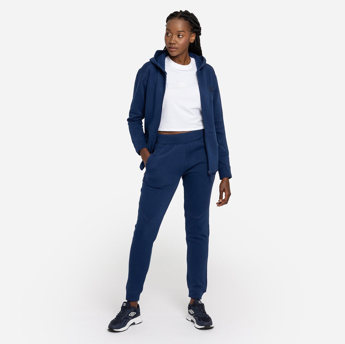 Navy Women's Umbro Pro Fleece Elite Pant Trousers | CA-42076