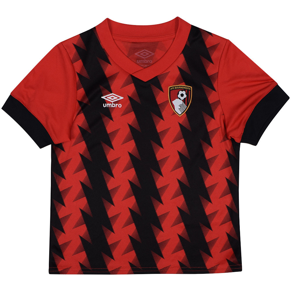 Red / Black Umbro Teamwear - Umbro AFC Bournemouth Football 22/23 Home Infant Kit Football Jersey | CA-48120