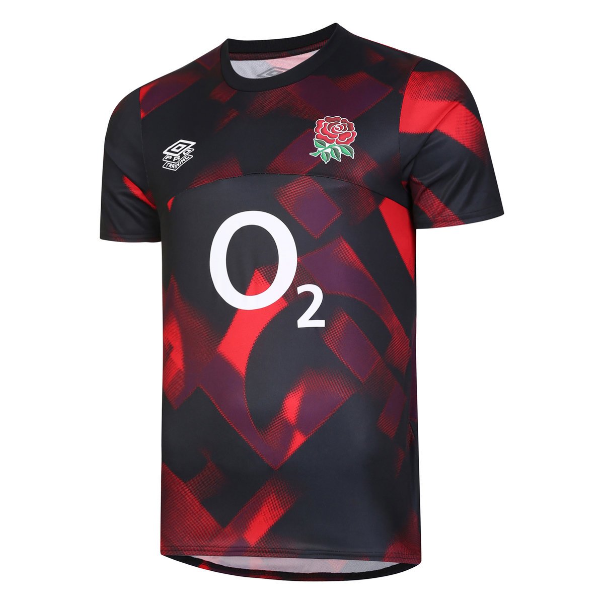 Red / Dark Purple / Black Umbro Teamwear - Umbro England Rugby Football 22/23 Warm Up Jersey Jersey | CA-01024