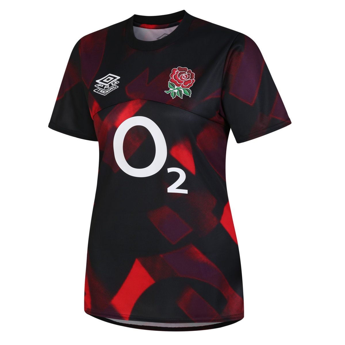 Red / Dark Purple / Black Umbro Teamwear - Umbro England Rugby Football 22/23 Warm Up Jersey Jersey | CA-16245